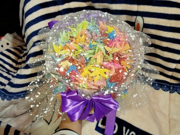 Hạc giấy gấp sẵn nhiều màu