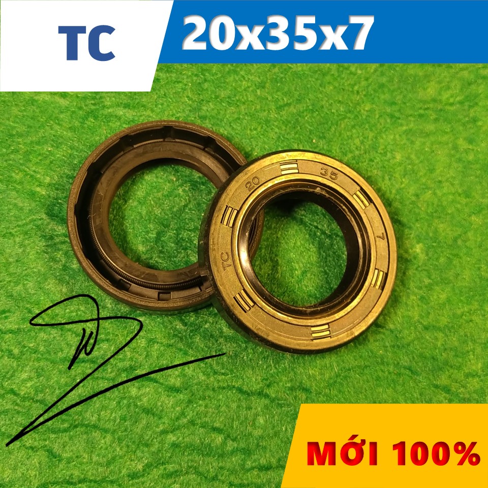 Phớt dầu TC 20x35x7   (Chắn dầu / lò xo / Phớt ben / Oil seal TC 20*35*7)
