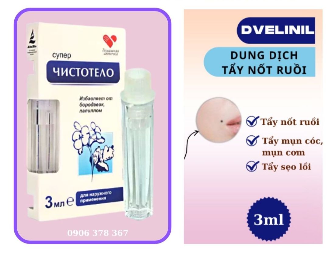 (100% aut) Tẩy nốt ruồi mụn cóc mụn thịt sẹo lồi chính hãng của Nga hiệu quả và an toàn