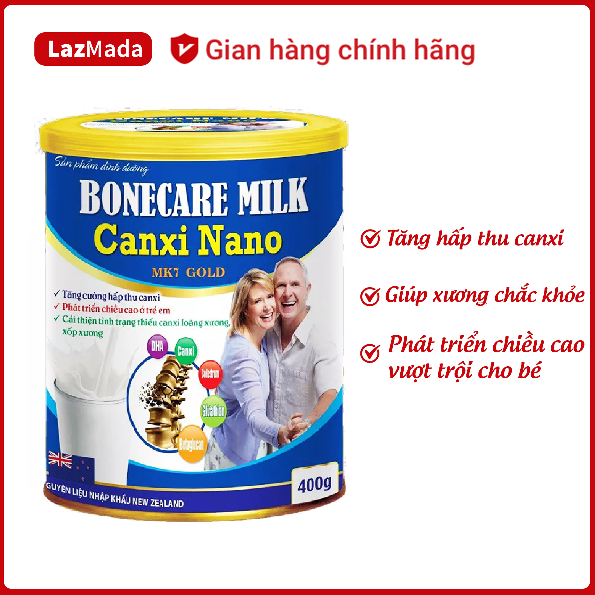 Sữa giảm đau nhức xương khớp, ngừa loãng xương Bonecare Milk Canxi Nano