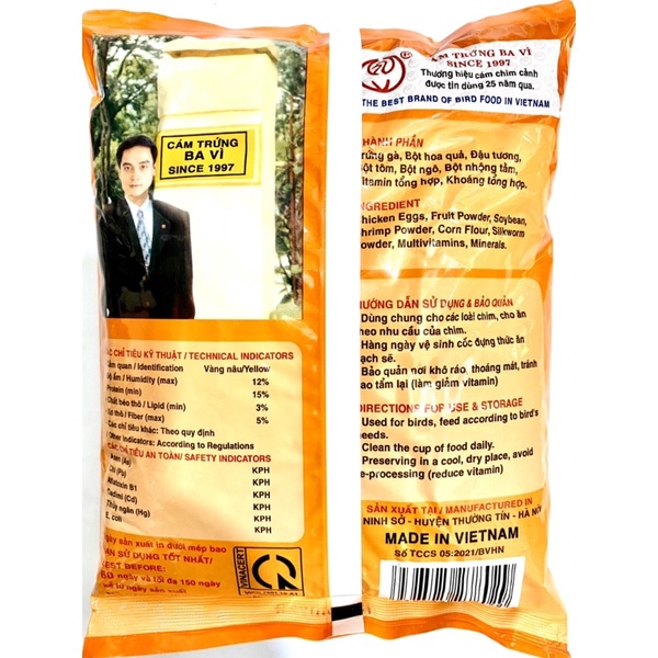 Cám Trứng Ba Vì (Gói 500g) Có Tem Ông Đường Quốc Khánh