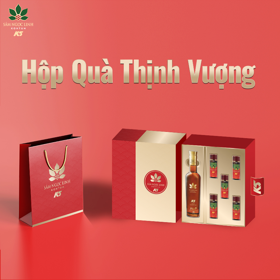 Hộp Quà Thịnh Vượng - Sâm Ngọc Linh Kon Tum K5