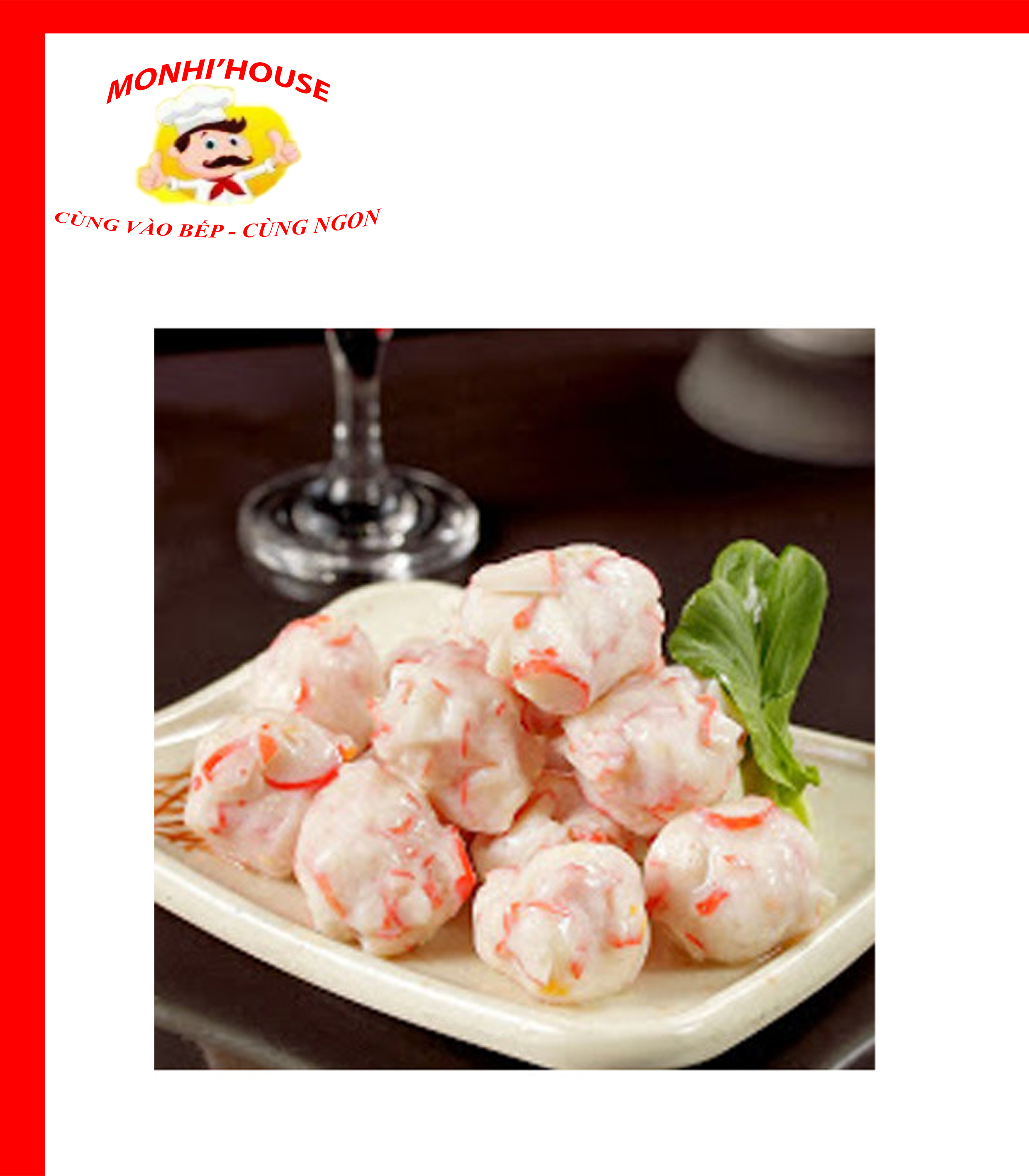 Gói 500g Tôm hùm viên thả lẩu EB