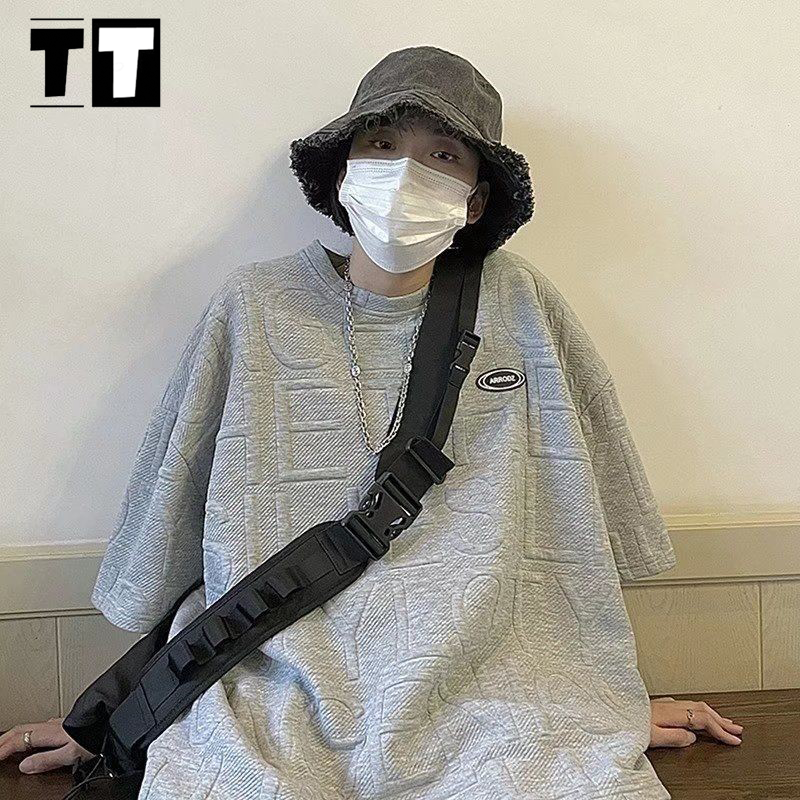 Áo nAm Hàn Quốc tay ngắn áO Thun Nam đẹp áo thun form rộng nam ngầu phong cách cổ tròn ÁO Phông Nam Nữ Form Rộng đồ đôi Vải thoải mái