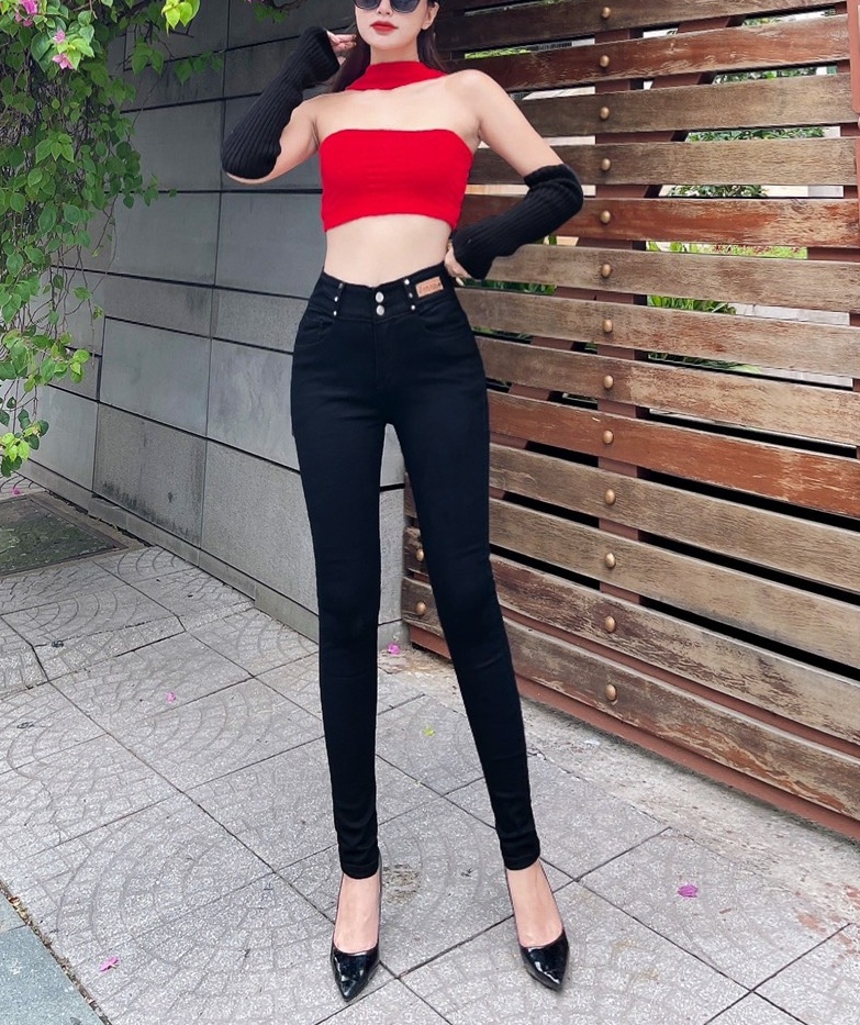 [HCM]QUẦN JEANS KAKI MÀU ĐEN CO GIÃN CAO CẤP Đẹp Store 257