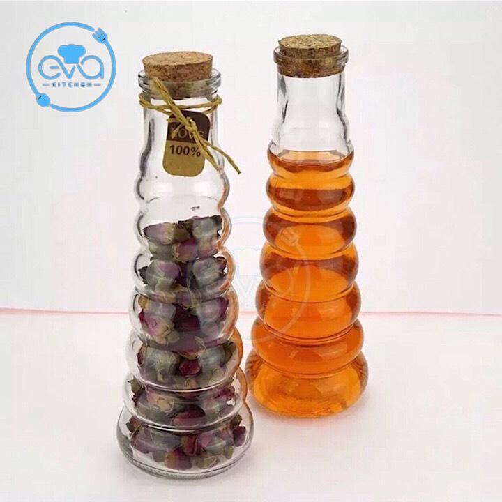 Chai Thuỷ Tinh Nắp Nút Bần Kiểu Dáng Hồ Lô 350 Ml