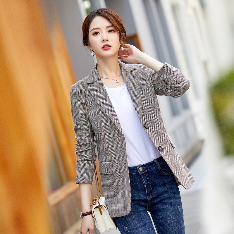 ÁO VEST CÔNG SỞ SỌC CARO CÓ TÚI (S M L XL XXL)