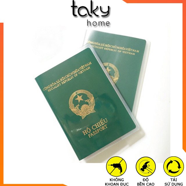 Bao Passport Vỏ Bọc Hộ Chiếu - Ví Đựng Hộ Chiếu Dẻo Trong Suốt
