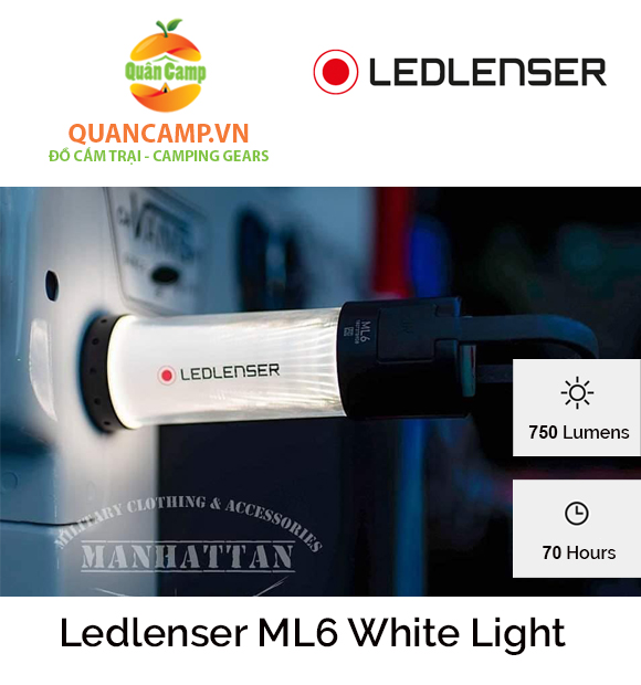 [HCM]Đèn pin cắm trại Ledlenser Ml6 White Light