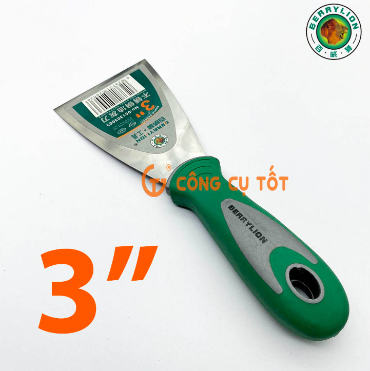 Cây sủi tường, sủi cạo sơn bằng thép, cán nhựa BERRYLION size tùy chọn