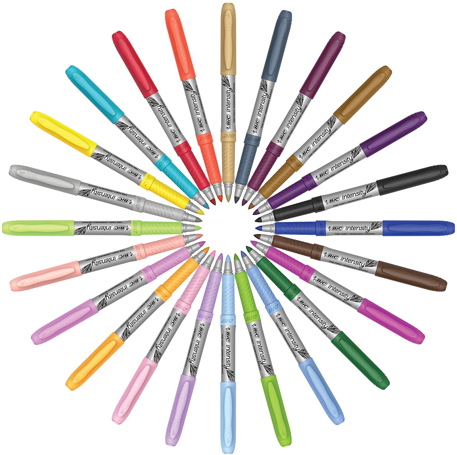 BỘ 24 BÚT LÔNG DẦU BIC INTENSITY PERMANENT MARKER FINE POINT