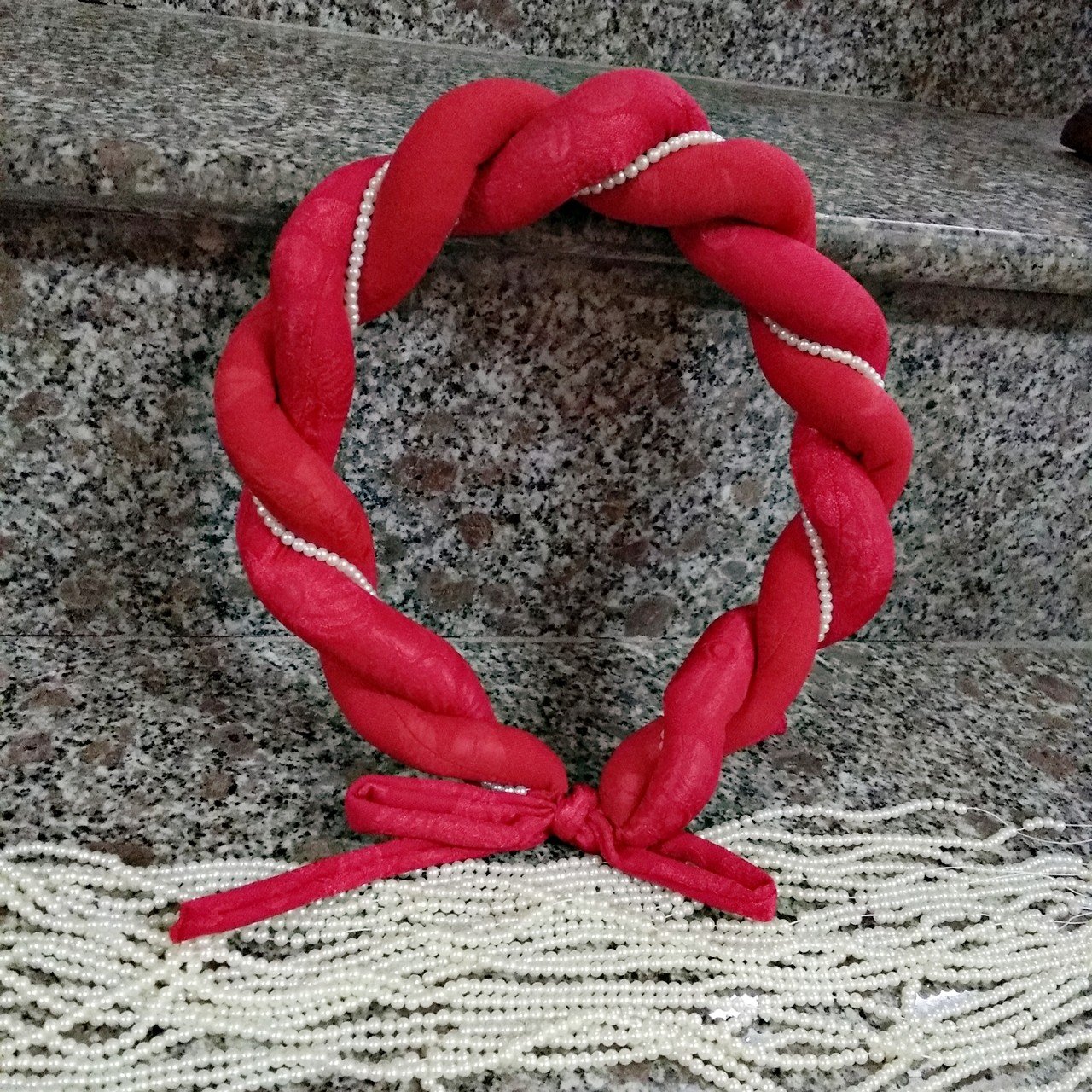 Mấn đội áo dài handmade