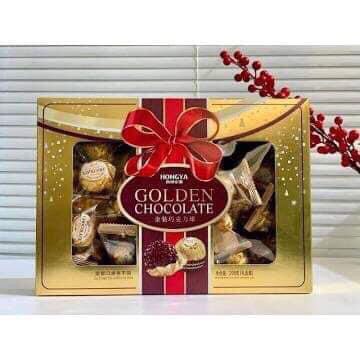 Hộp socola hạt phỉ HongYa Golden Đài Loan 208g