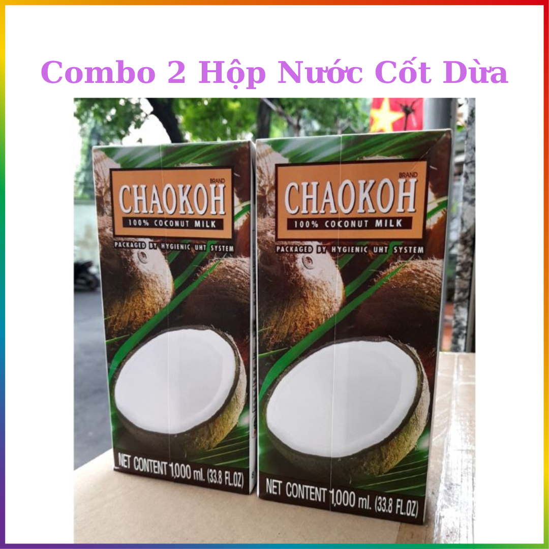 ( 2 HỘP) nước cốt dừa/ nước cốt dừa chaokoh 1L - Cốt Dừa nguyên chất thái lan