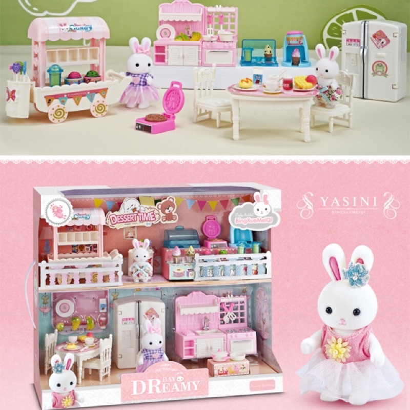 Đồ chơi búp bê và phụ kiện nhà Thỏ Candy full box