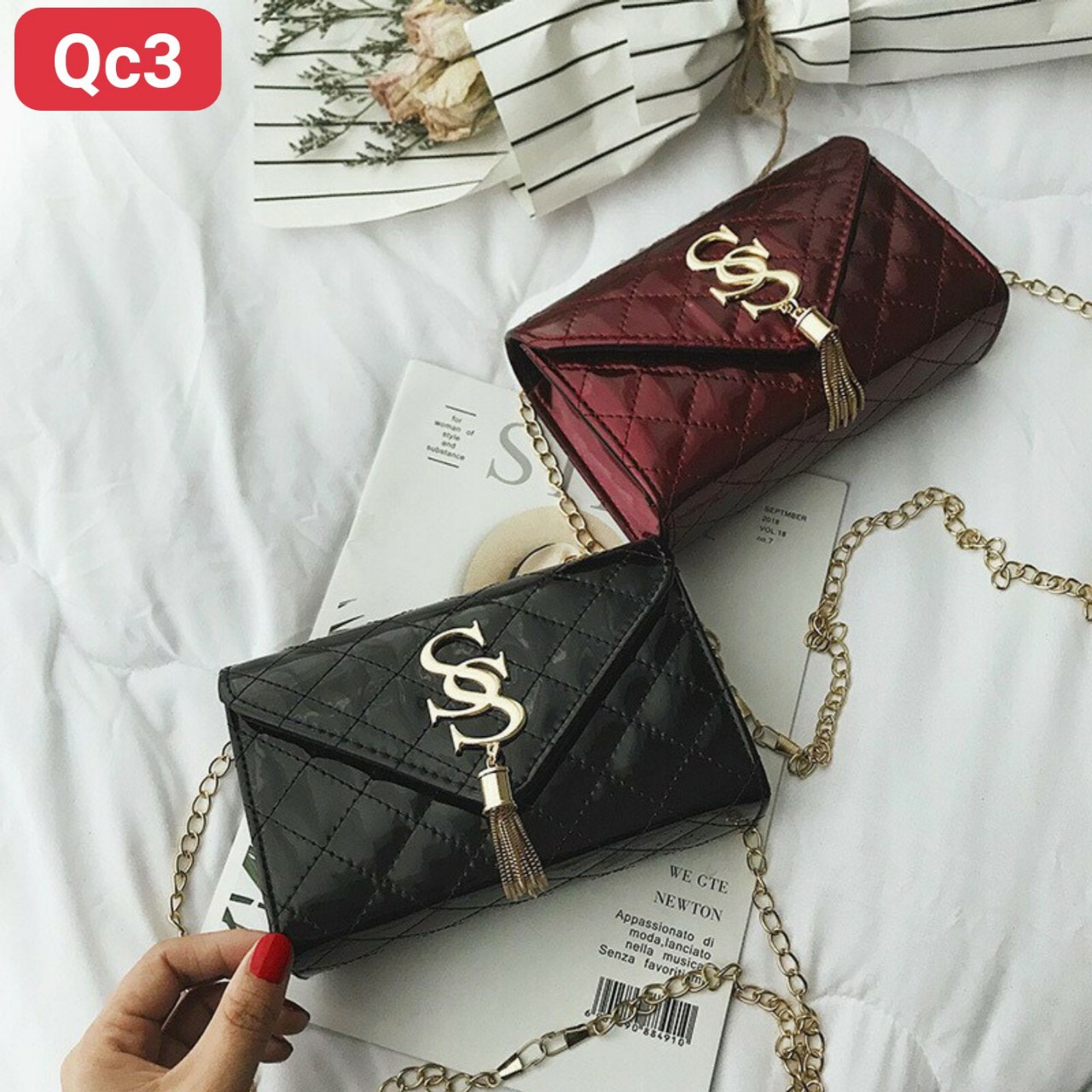 túi đeo chéo da qc3