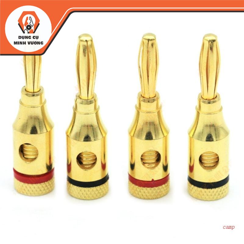 Cặp 2 Jack Bắp Chuối Mạ Vàng dùng cắm loa.