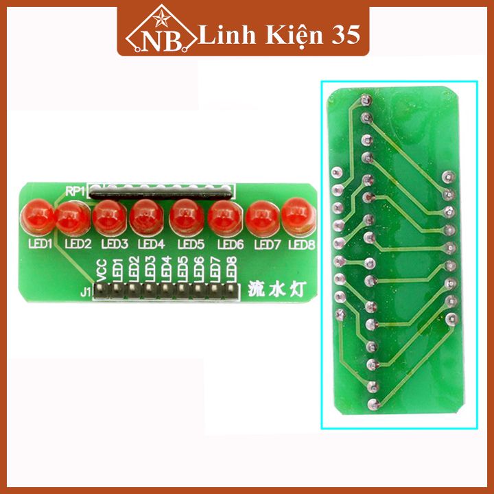 Module mạch led đơn 8 kênh màu đỏ