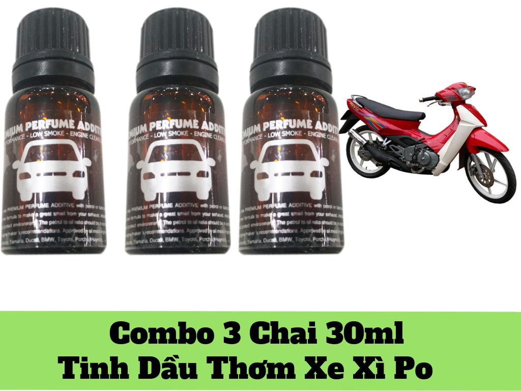 Combo 3 Chai Tinh Dầu Thơm Pha Xăng Pha Nhớt Xe Xì Po 30ml