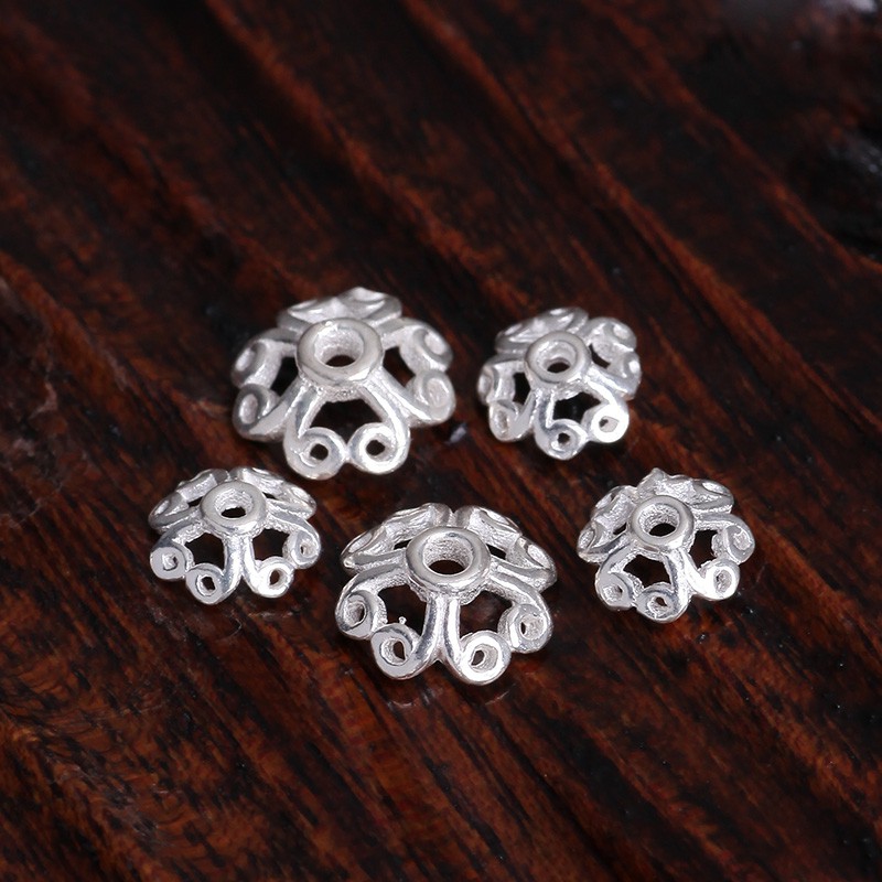 Charm ốp đá hình hoa văn trái tim - charm bạc 925 - mã cb010