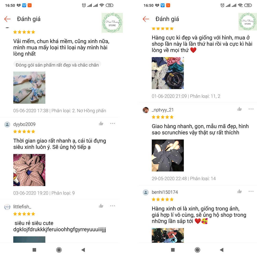 Cột Tóc Nữ Scrunchies Nơ Hoa Hàn Quốc siêu xinh