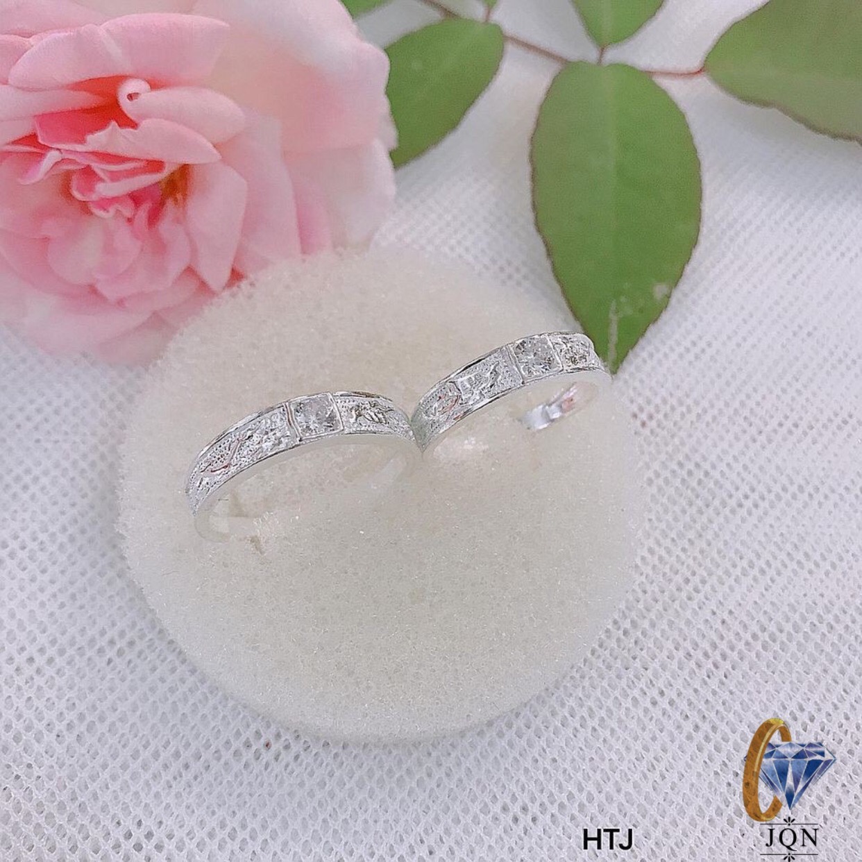 Nhẫn đôi bạc thật jqn nhẫn cặp d05