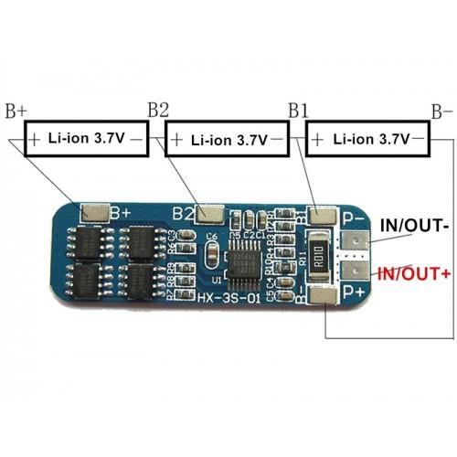 Mạch Sạc Và Bảo Vệ Pin 3S 12V - 10A