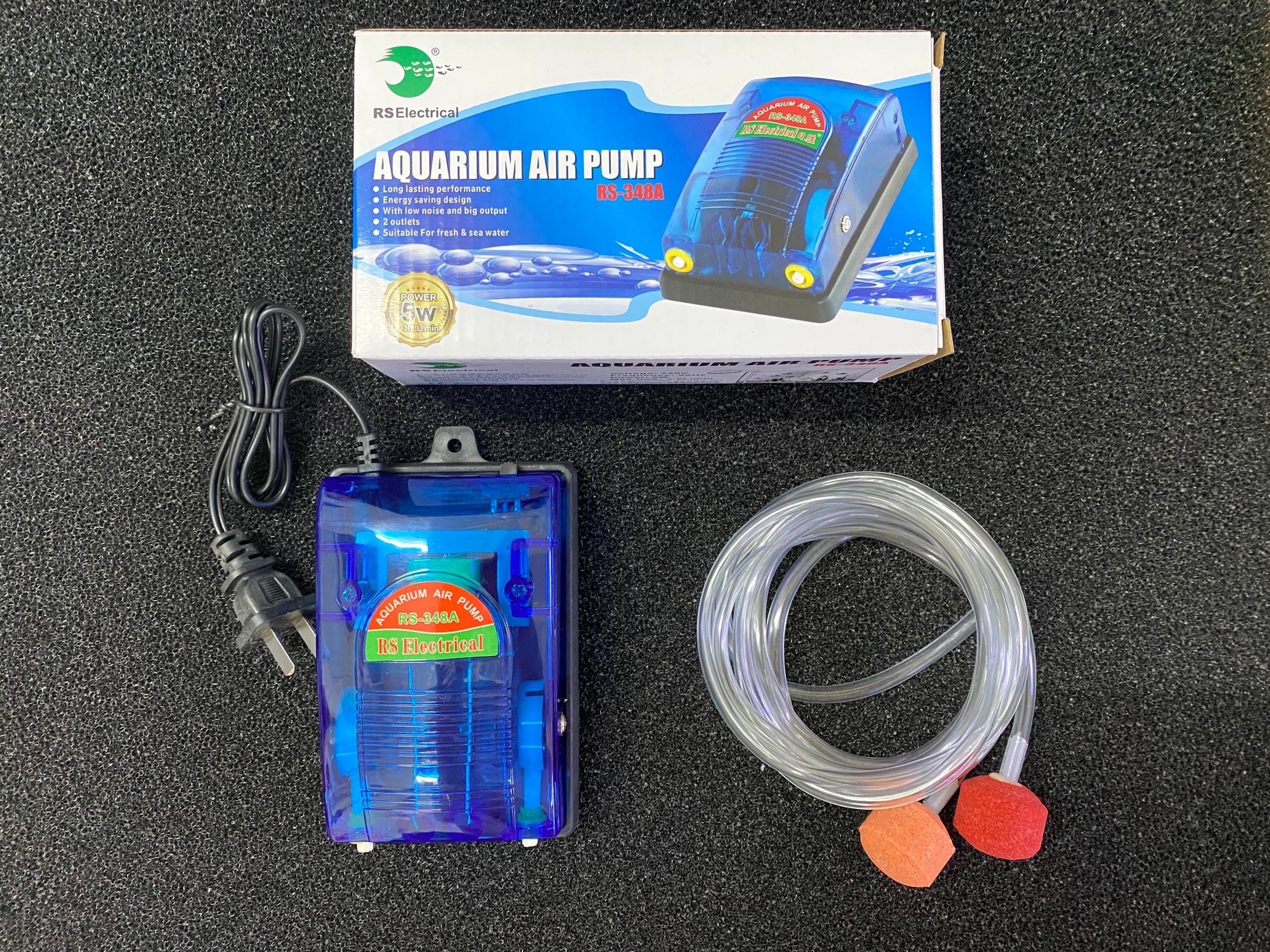 Máy Oxy 2 Vòi Siêu Mạnh Air Pump RS-348A (Mạnh Trong Tất Cả Dòng 2 Vòi 3.5L/Min)