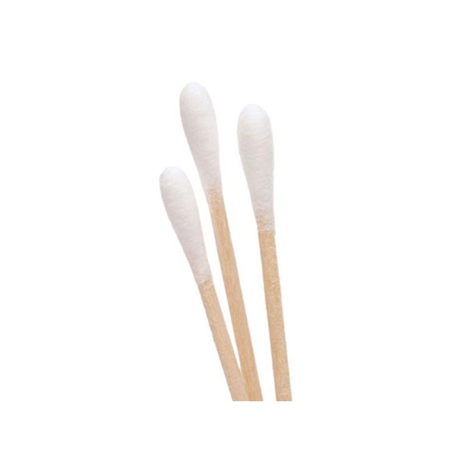 Tăm bông cán gỗ, bịch 100 que