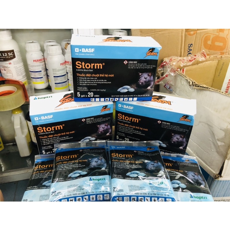 combo 5 gói kẹo chuột STORM - dùng cho chuột đã nhờn bả .