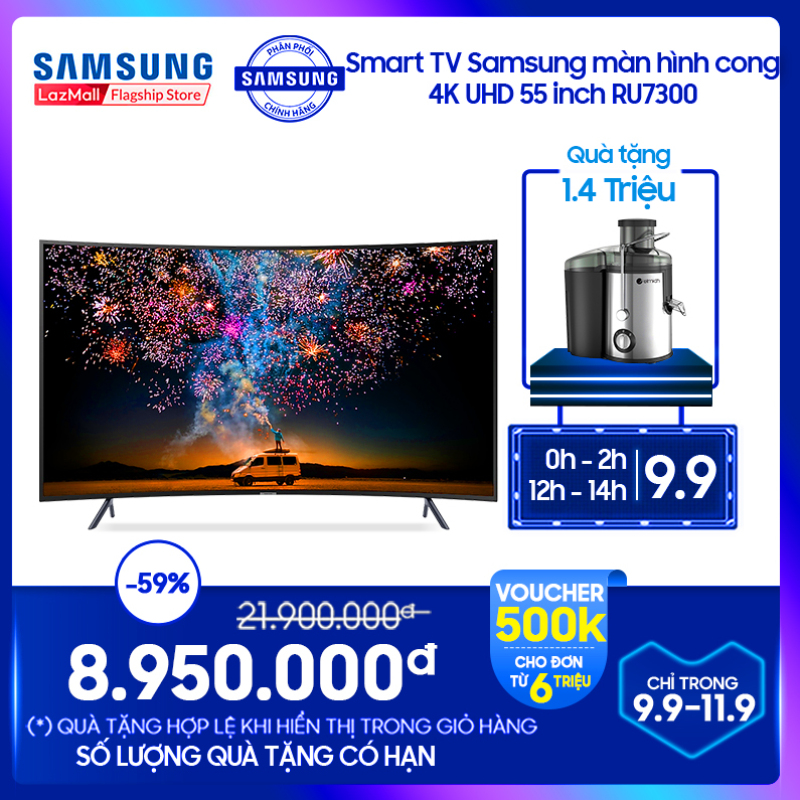 Bảng giá Smart TV Samsung màn hình cong 4K UHD 55 inch RU7300, giải trí đỉnh cao, độ phân giải sắc nét, tiện ích kết nối thông minh,
