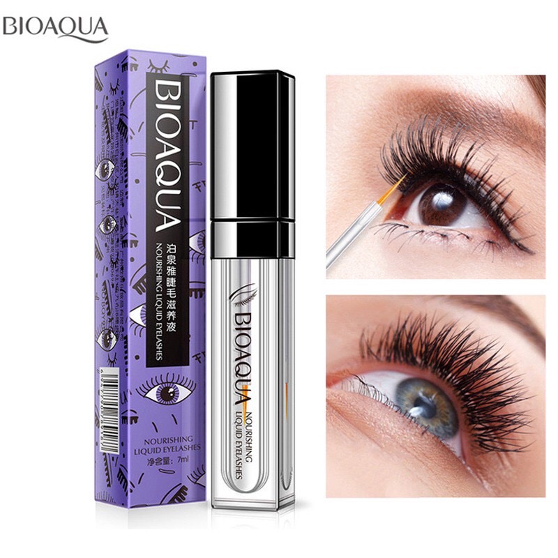 Serum dưỡng mi dài và dày bioaqua tuýp vỏ tím