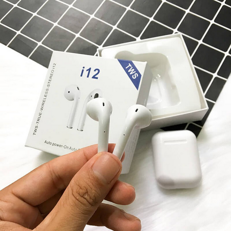 [Lấy mã miễn phí vận chuyển] Tai Nghe Bluetooth i12 TWS 5.0 - CẢM ỨNG CHẠM