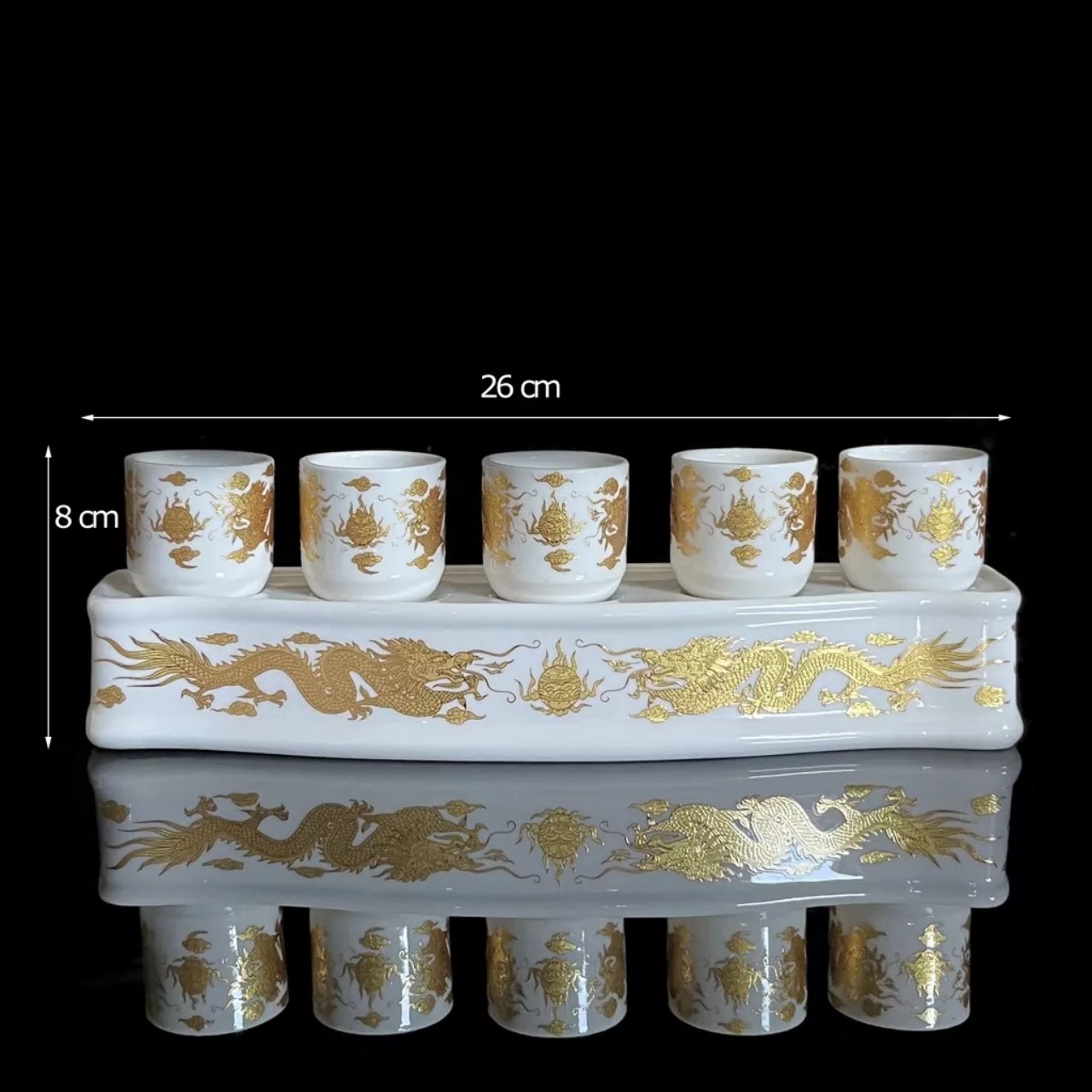 Bộ 5 chum trắng rồng