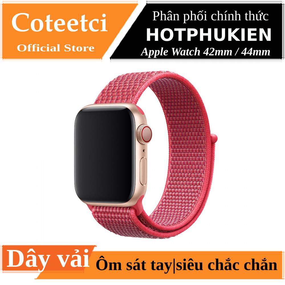 Dây vải đeo thay thế 1 màu cho Apple Watch 42mm / 44mm hiệu Coteetci (thời trang cá tính, dây siêu bền chắc chắn, thiết kế ôm sát tay) - Phân phối bởi Hotphukien