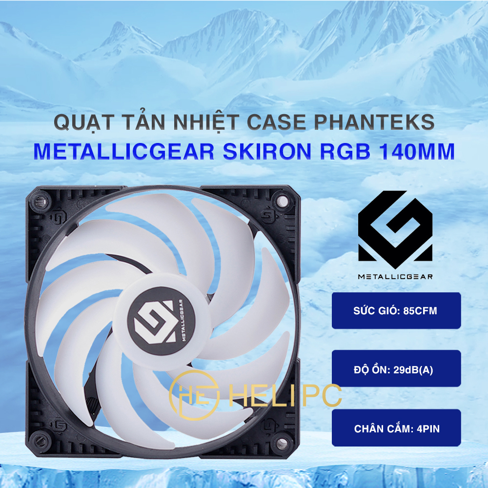 Quạt tản nhiệt Phanteks MetallicGear Skiron RGB 140mm Quạt fan case