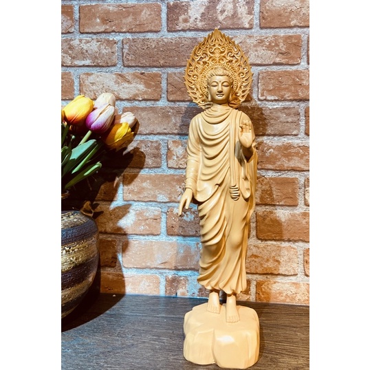 Tượng Phật Thích Ca Ban Phước 43 cm có hào quang