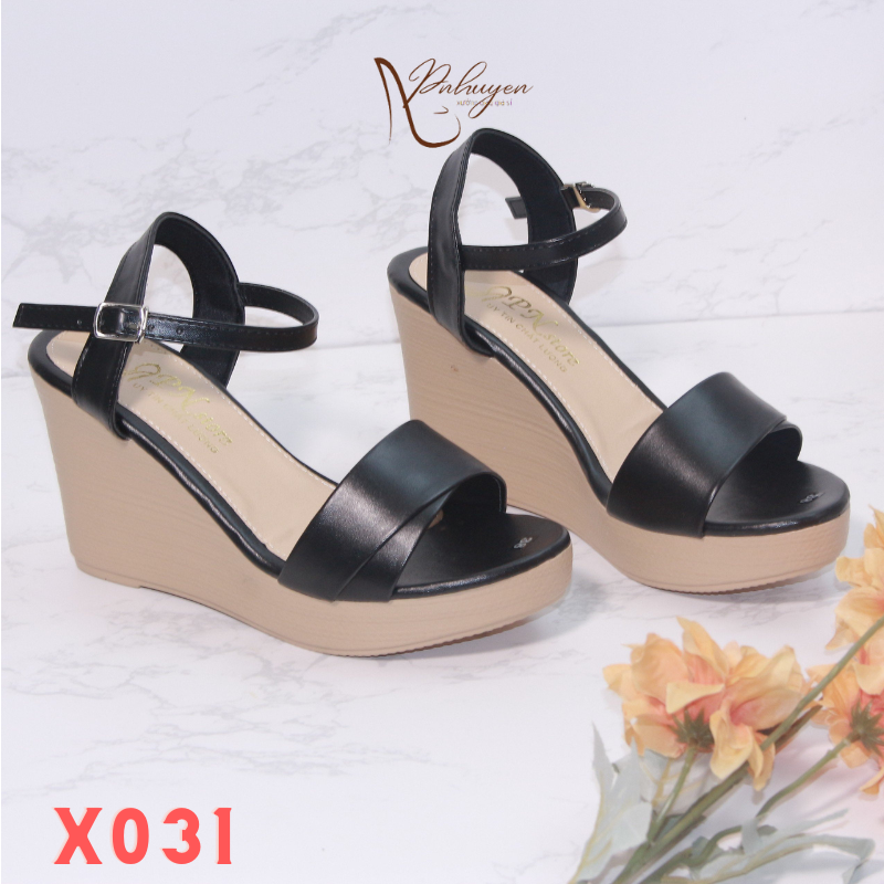 Giày đế xuồng cao gót 9p quai bản 1 xếp - x031