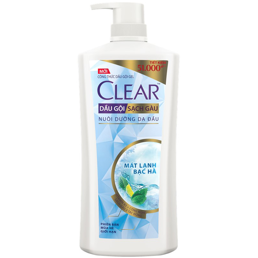 Dầu gội Clear bạc hà 480ml