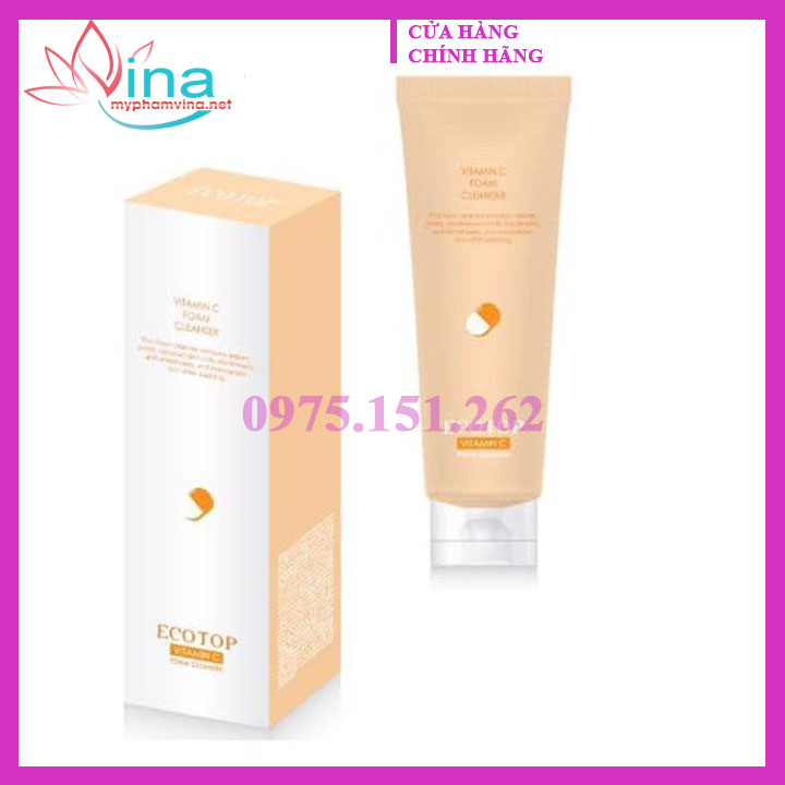 SỮA RỬA MẶT ECOTOP VITAMIN C FOAM CLEANSING 120ML