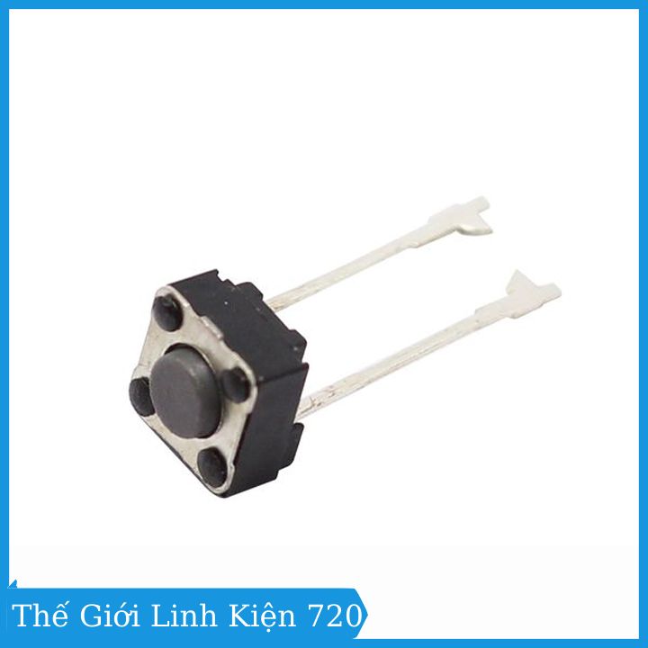 Combo 10 Nút Nhấn 2 Chân Vuông Đen 6x6x5mm - 1 Chiếc