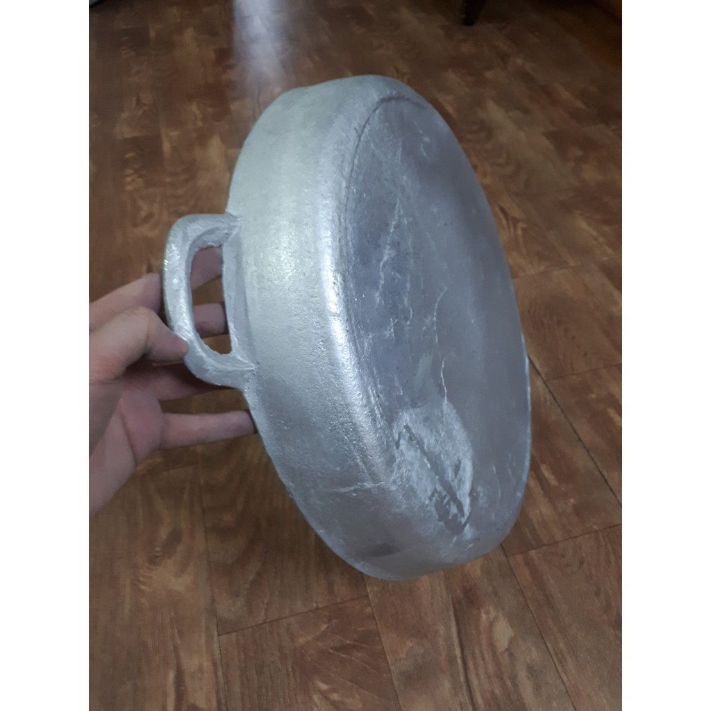 Chảo gang đúc đáy bằng cỡ lớn 38cm