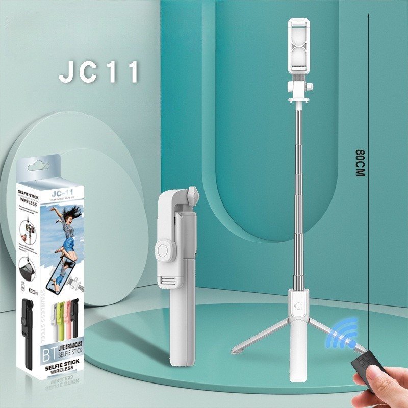 Gậy chụp ảnh 3 chân có đèn led trợ sáng, Gậy tự sướng selfie chụp hình bluetooth điều khiển từ xa