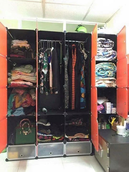 [HCM]Tủ nhựa ghép 16 ngăn đen