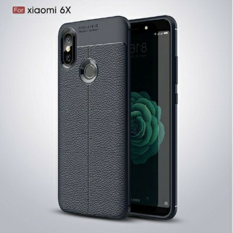Ốp lưng Xiaomi Redmi Note 6 Pro chống sốc vân da hiệu Auto Focus123123