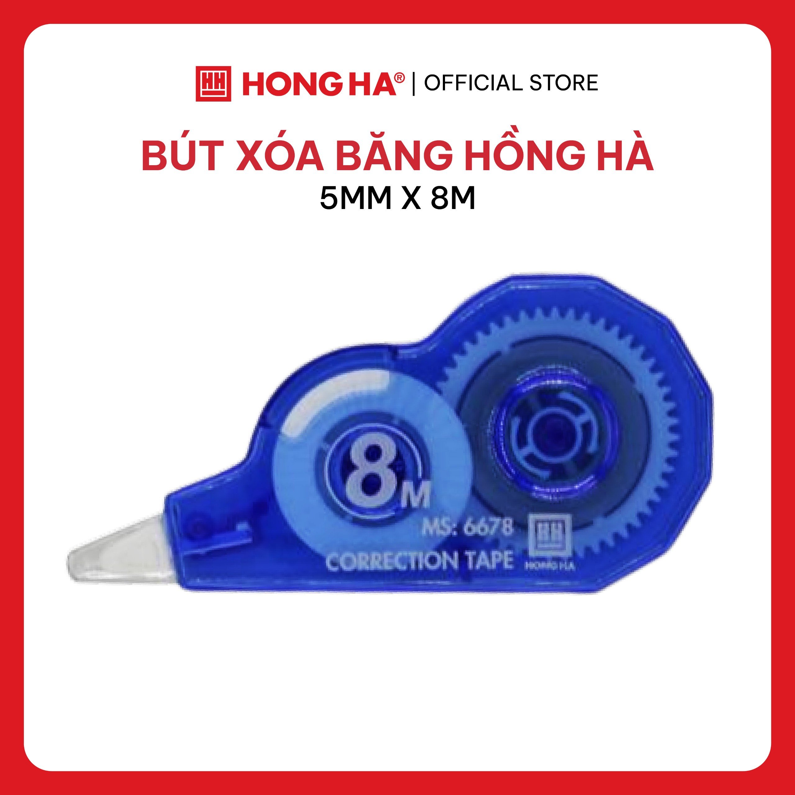 Bút xoá,  băng xóa Hồng Hà 5mm x 8m - 6678