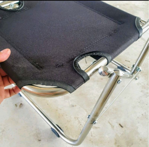 Ghế xếp inox Phi 19 lưng thấp
