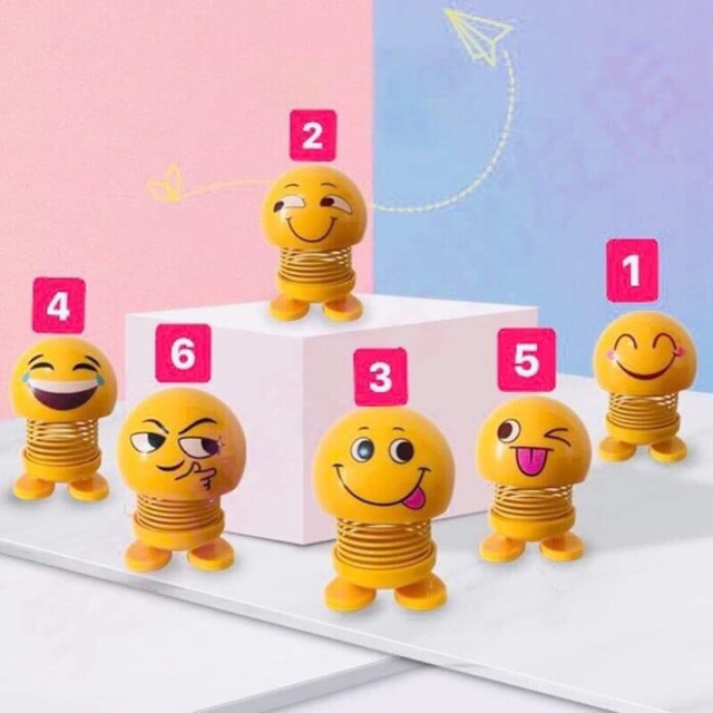 Combo 6 Con lò xo mặt cười Emoji nhún nhảy xả strees