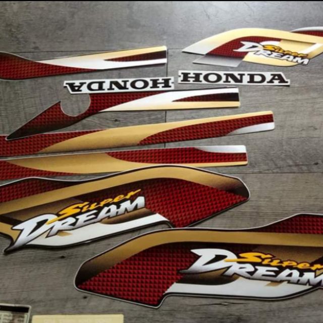 Bộ tem decal dán xe super dream 2002-2006 xịn 3 lớp