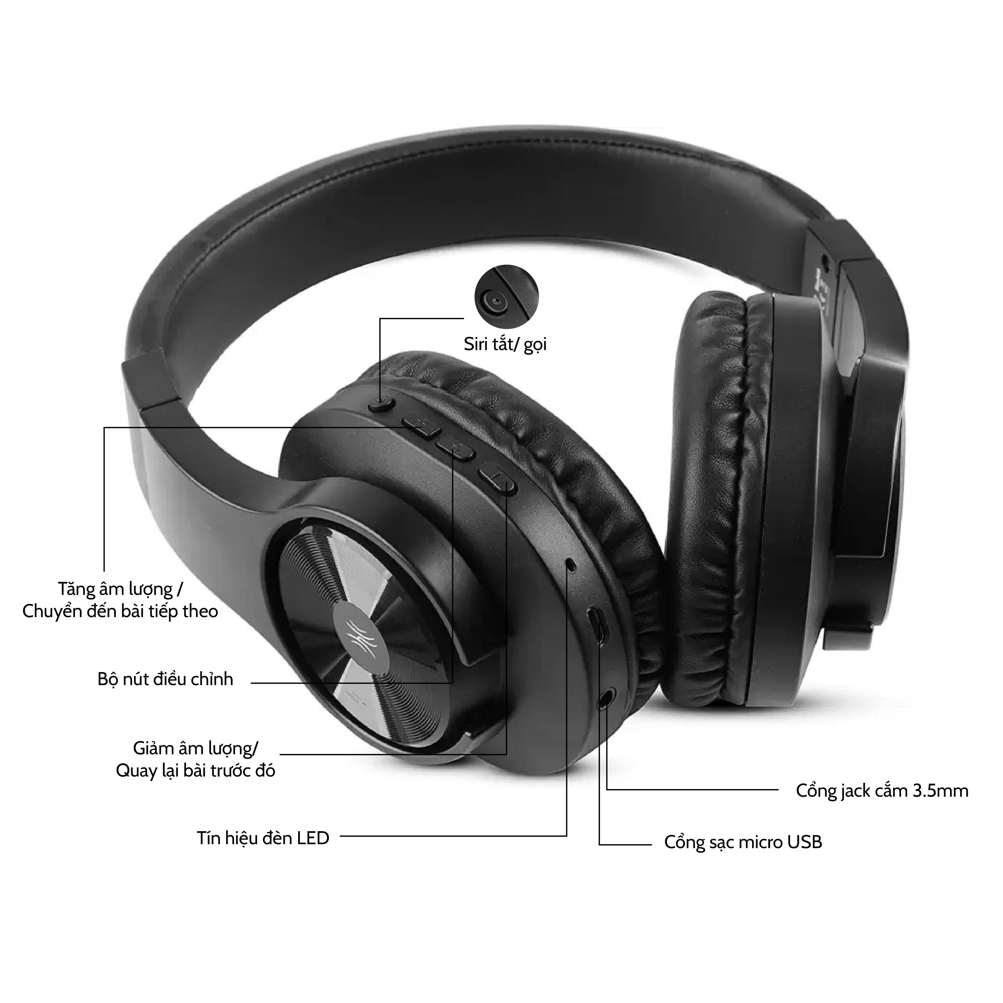Tai Nghe Bluetooth Headphone OneOdio JS18 Chính Hãng